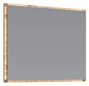 Nástěnné zrcadlo Pulcro, 80 cm, stříbrná / dub artisan
