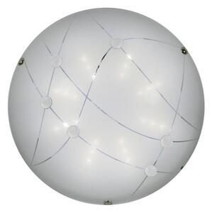 Bílo-zelené LED stropní svítidlo se skleněným stínidlem ø 30 cm Duca – Candellux Lighting