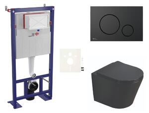 Cenově zvýhodněný závěsný WC set SAT do lehkých stěn / předstěnová montáž+ WC SAT Infinitio SIKOSSINB68