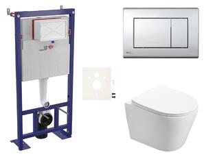 Cenově zvýhodněný závěsný WC set SAT do lehkých stěn / předstěnová montáž+ WC SAT Infinitio SIKOSSIN21
