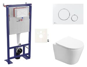 Cenově zvýhodněný závěsný WC set SAT do lehkých stěn / předstěnová montáž+ WC SAT Infinitio SIKOSSIN70