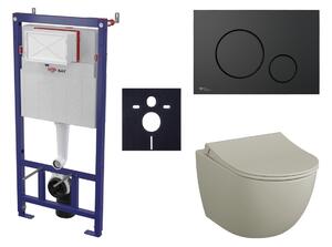 Cenově zvýhodněný závěsný WC set SAT do lehkých stěn / předstěnová montáž+ WC VitrA Sento SIKOSSSENT68K