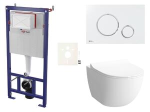 Cenově zvýhodněný závěsný WC set SAT do lehkých stěn / předstěnová montáž+ WC VitrA Sento SIKOSSSEN70K
