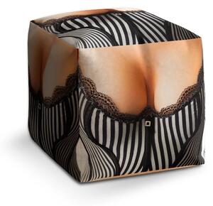 Sablio Taburet Cube Korzet - 40x40x40 cm