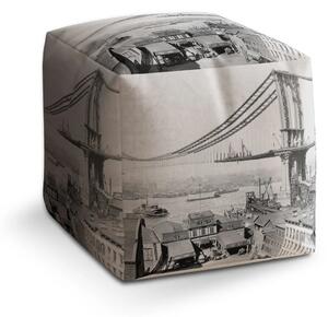 Sablio Taburet Cube Stavba mostu - 40x40x40 cm