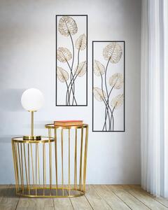 Kovová závěsná dekorace se vzorem listů Mauro Ferretti Luxy -A-, 31 x 90 cm