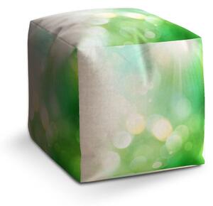 Sablio Taburet Cube Zelená abstrakce - 40x40x40 cm