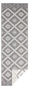Šedo-krémový venkovní koberec NORTHRUGS Malibu, 80 x 350 cm