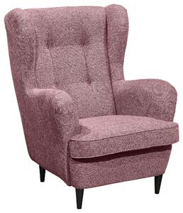 KŘESLO UŠÁK, textil, kompozitní dřevo, růžová MID.YOU - Online Only křesla & taburety, Online Only