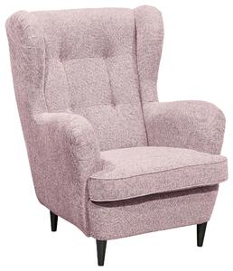 KŘESLO UŠÁK, textil, kompozitní dřevo, světle růžová MID.YOU - Online Only křesla & taburety, Online Only