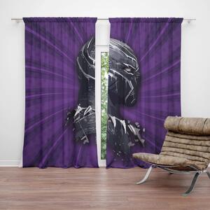Sablio Závěs BLACK PANTHER z profilu Fialový: 2ks 140x250cm