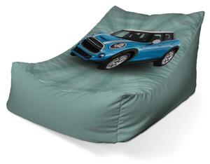 Sablio Sedací vak Lounge Mini sedan Zelené pozadí - 80 x 95 x 50 cm