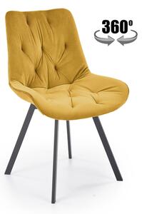 Halmar jídelní židle K519 + barevné provedení hořčicová
