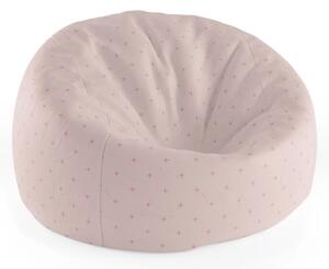 Sablio Sedací vak Cocoon Růžové křížky na světle růžové - 75 x 45 x 35 cm