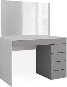 Toaletní stolek Vicco Elise Bílá/šedá/šedá 115 cm se zrcadlem, Model 41341