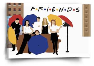 Sablio Obraz Seriál přátelé FRIENDS Gauč u fontány - 60x40 cm