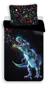 Jerry Fabrics povlečení bavlna fototisk Dinosaur Black 140x200+70x90 cm