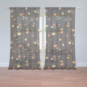 Sablio Záclony Podzim na černé: 2ks 150x250cm