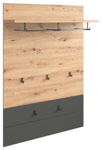ŠATNÍ PANEL, antracitová, barvy dubu, 85/126,7/28 cm Xora - Šatní panely