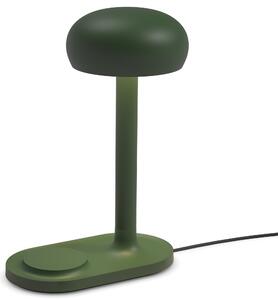 Eva Solo Emendo tmavě zelená bezdrátová lampa s Qi nabíječkou 29 cm