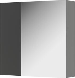 Koupelnová zrcadlová skříňka Vicco Leopold Antracit 60 x 59.2 cm S policemi a 1 zrcadlovými dvířky, Model 56214