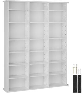 Tectake Regál Stevie 105,5x19x136,5cm - bílá matná