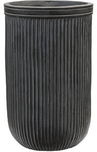 Obal Vertical Rib - Cylinder antracitová, průměr 30 cm