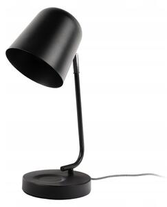 STOLNÍ LAMPA NA PSACÍ STŮL NASTAVITELNÁ KOVOVÁ ČERNÁ KLASICKÁ výška 38,5 cm