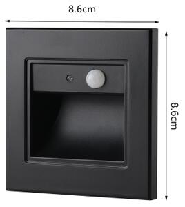 Brilagi - LED Schodišťové svítidlo se senz. STEP LIGHT LED/1,5W/230V IP44 černá