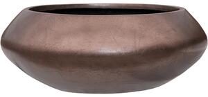 Obal Metallic Silver leaf - Bowl Ufo matná kávová, průměr 40 cm
