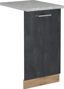 Čelní panel myčky Vicco R-Line Černý beton 45 cm s pracovní deskou, Model 55093