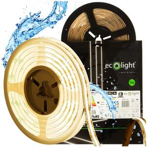 LED pásek COB bez bodového efektu 12V 5m 9W/m 990lm/m 3000K IP67 voděodolný ECOLIGHT