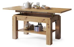 Mazzoni ASTORIA Dub Artisan - ROZKLÁDACÍ STOLEK SE ZVEDACÍ DESKOU A POLICÍ