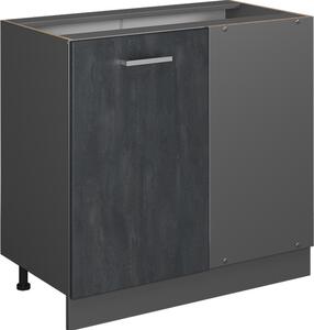 Rohová skříňka Vicco R-Line Černý beton 86 cm bez pracovní desky, Model 47605
