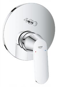 Jednopáková nástěnná vanová a sprchová baterie Grohe Eurosmart, stříbrná