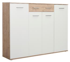 BOTNÍK, bílá, barvy dubu, 160/120/35 cm Xora - Botníky