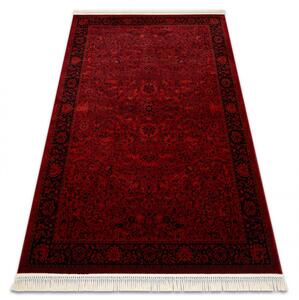 Koberec ORIENT 5125 s třásněmi / rám, orientální / klasický, bordó / černý