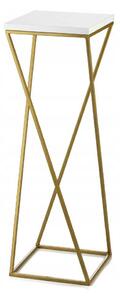 Květináč / Obal na květináč 24 cm kovový bílý, žlutý