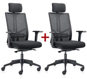 Kancelářská židle WATT 1+1 ZDARMA, černá