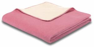 Biederlack Pink-Ecru deka 150 x 200 cm