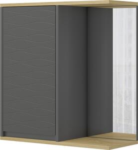 Koupelnová zrcadlová skříňka Vicco Livia Antracit 60 x 63 cm, Model 50143