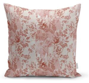 Sada 4 dekorativních povlaků na polštáře Minimalist Cushion Covers Pink Leaves, 45 x 45 cm