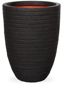 Obal Nature Row NL - Vase Elegant Low Black, průměr 46 cm