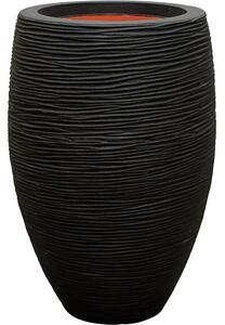 Obal Nature Rib NL - Vase Elegant Deluxe Black, průměr 51 cm