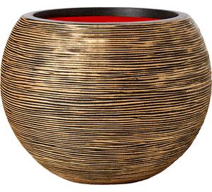 Obal Nature Rib NL - Vase Ball Black Gold, průměr 62 cm
