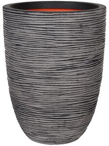 Obal Nature Rib NL - Vase Elegant Low anthracite, průměr 46 cm