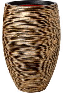 Obal Nature Rib NL - Vase Elegant Deluxe Black Gold, průměr 38 cm