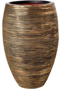 Obal Nature Rib NL - Vase Elegant Deluxe Black Gold, průměr 55 cm
