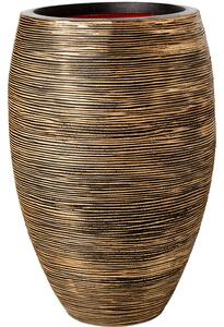 Obal Nature Rib NL - Vase Elegant Deluxe Black Gold, průměr 51 cm