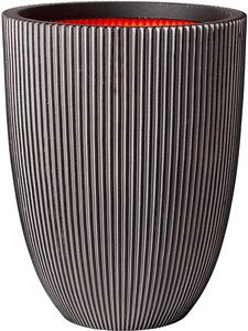 Obal Nature Groove NL - Vase Elegant Low Anthracite, průměr 46 cm